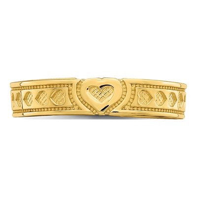 14K Yellow Gold Heart Toe Ring – view 6