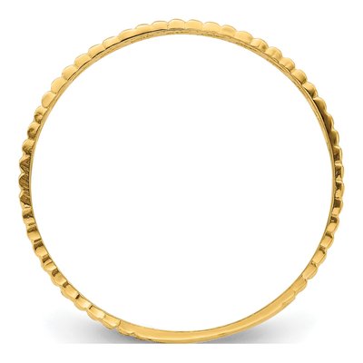 14K Yellow Gold Leaf Engraved Thumb Ring – view 3