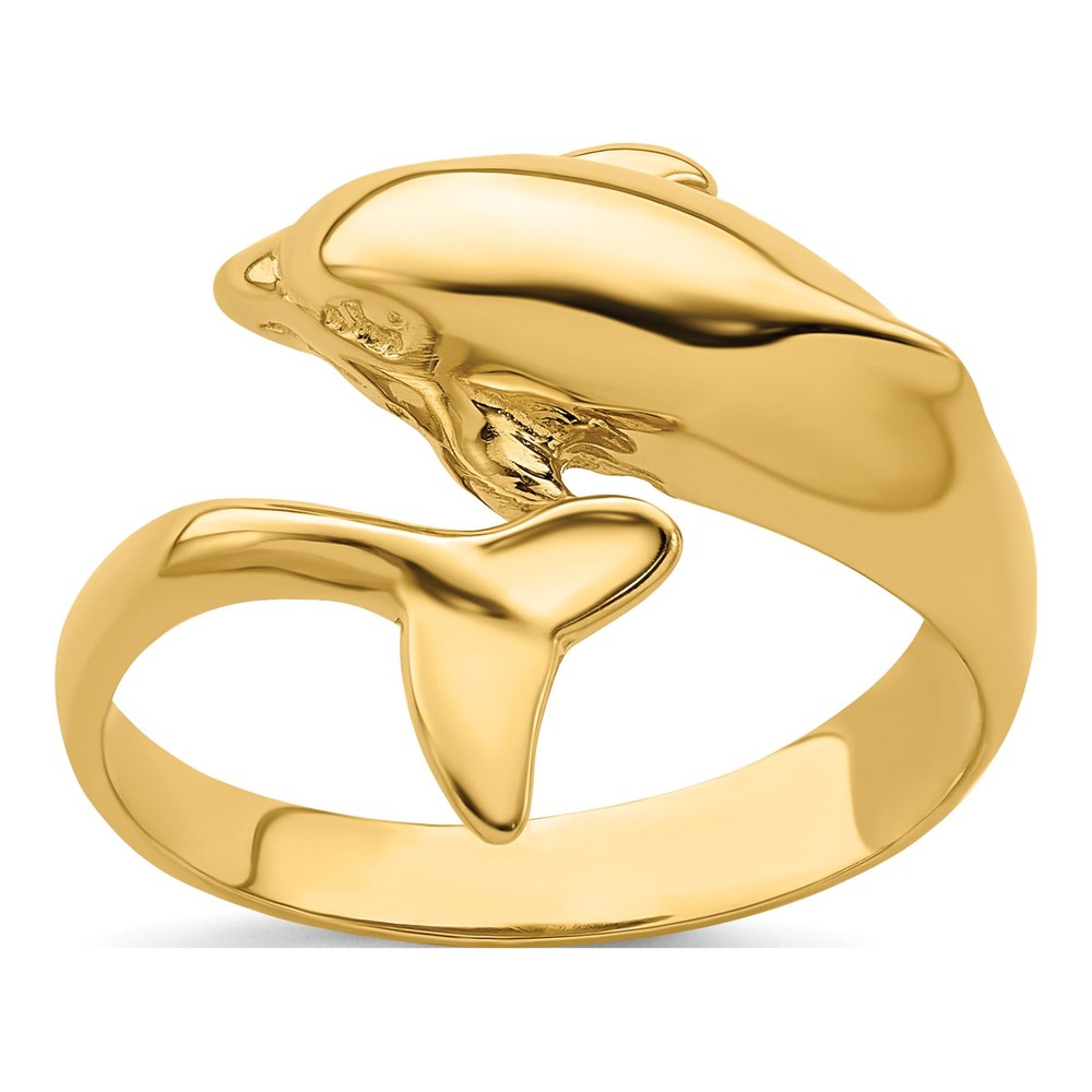 14K Yellow Gold Dolphin Bypass Ring