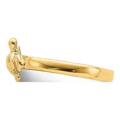 14K Yellow Gold Adjustable Sea Turtle Toe Ring – view 5
