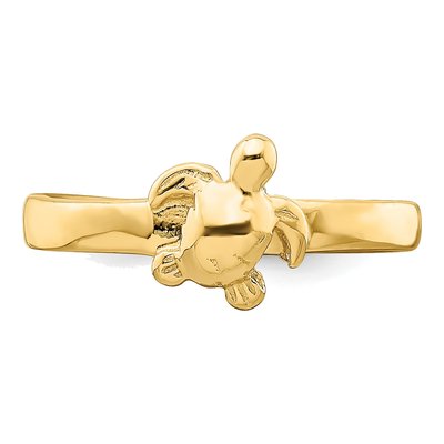 14K Yellow Gold Adjustable Sea Turtle Toe Ring – view 6