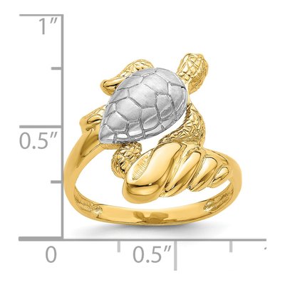 14K Yellow Gold Turtle Ring – view 4
