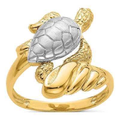 14K Yellow Gold Turtle Ring