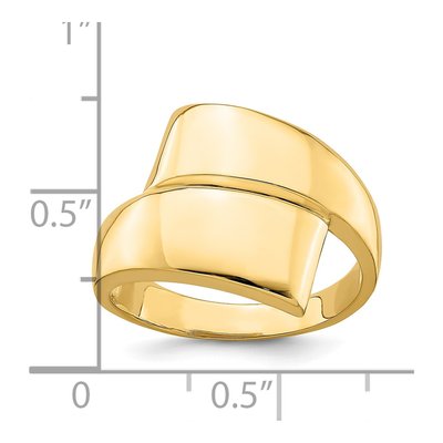 14K Yellow Gold Bypass Ring – view 4