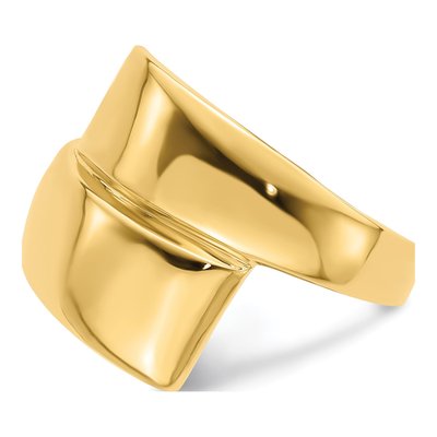 14K Yellow Gold Bypass Ring – view 5