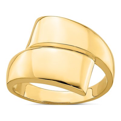 14K Yellow Gold Bypass Ring