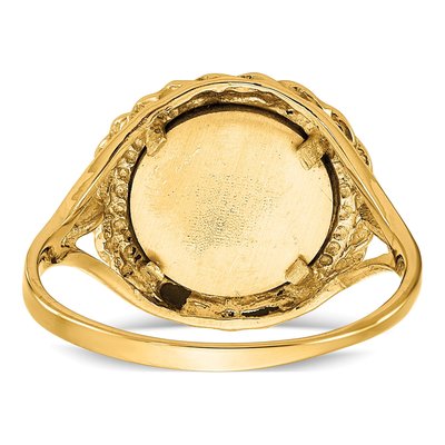 14K Yellow Gold Angel Coin Ring – view 6
