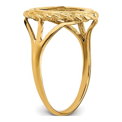 14K Yellow Gold Angel Coin Ring – view 7