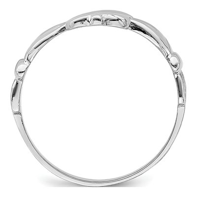 14K White Gold Claddagh Ring – view 3