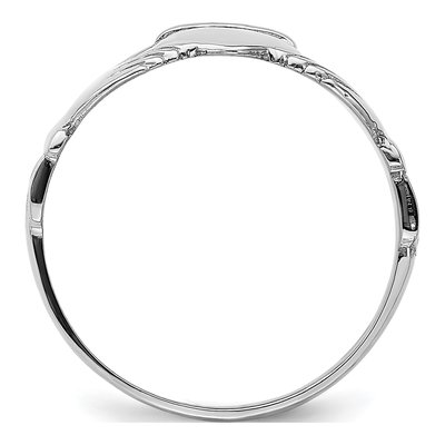 14K White Gold Claddagh Ring – view 3