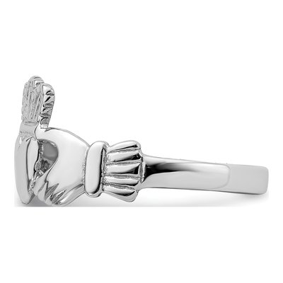 14K White Gold Claddagh Ring – view 5