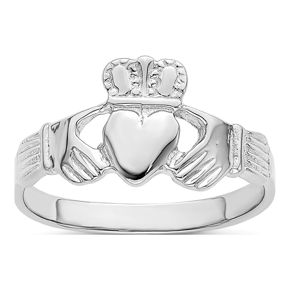 14K White Gold Claddagh Ring