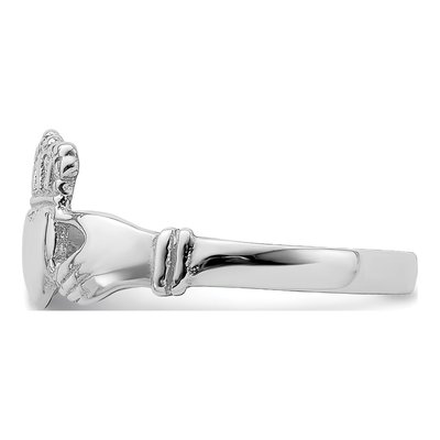 14K White Gold Claddagh Ring – view 5
