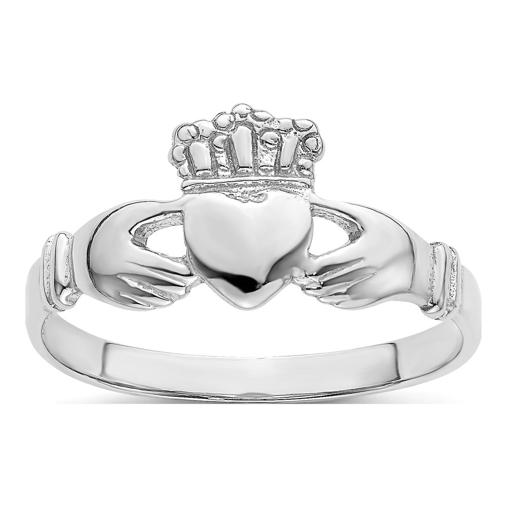 14K White Gold Claddagh Ring