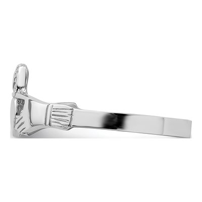 14K White Gold Claddagh Ring – view 5