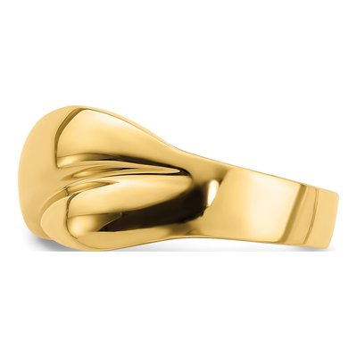 14K Yellow Gold Crisscross Dome Ring – view 5