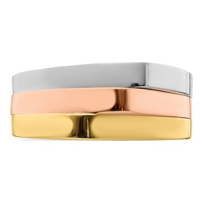 14K Tri-Color Gold Triple Peaked Top Ring – view 6