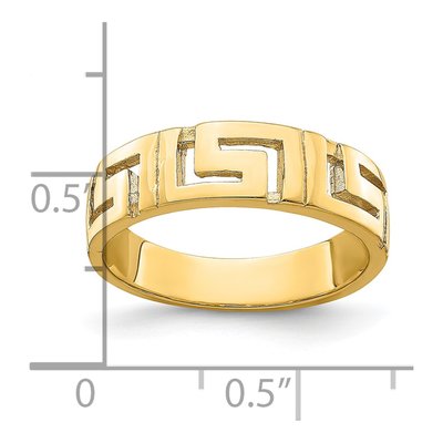14K Yellow Gold Greek Key Band – view 4