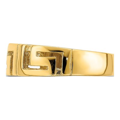 14K Yellow Gold Greek Key Band – view 5