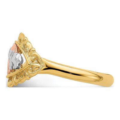 14K Two-Tone Gold Two Elephants Ring – view 5