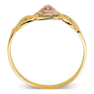 14K Two-Tone Gold Flower Ring – view 3