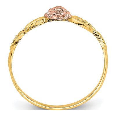 14K Two-Tone Gold Flower Ring – view 3