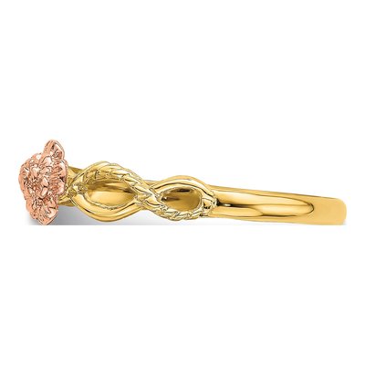 14K Two-Tone Gold Flower Ring – view 5