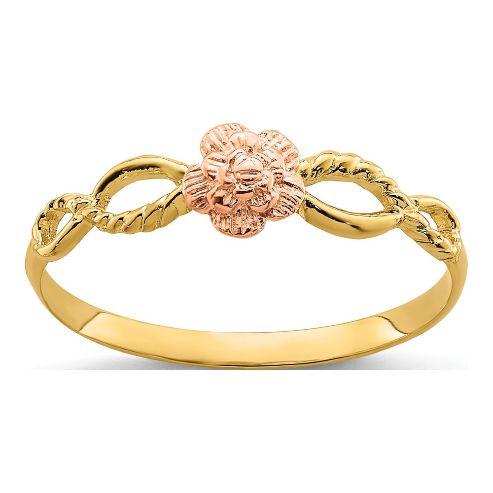 14K Two-Tone Gold Flower Ring