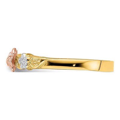 14K Two-Tone Gold Flower Ring – view 5