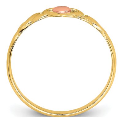 14K Two-Tone Gold Hearts Ring – view 3