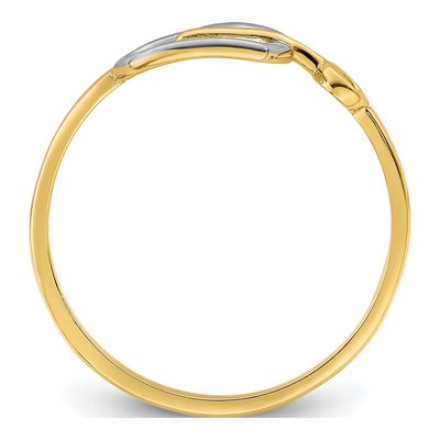 14K Yellow Gold Heart Key Ring – view 3
