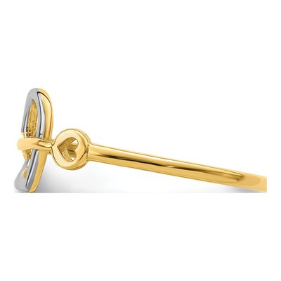14K Yellow Gold Heart Key Ring – view 5
