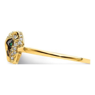 14K Yellow Gold Lioness Head Ring – view 4