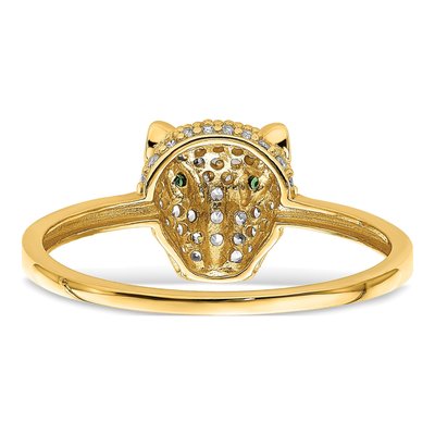 14K Yellow Gold Lioness Head Ring – view 7