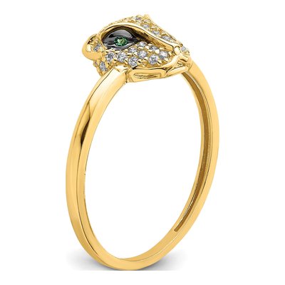 14K Yellow Gold Lioness Head Ring – view 8