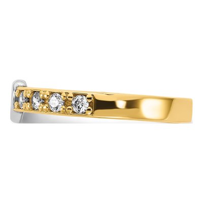14K Yellow Gold CZ Heart Ring – view 5