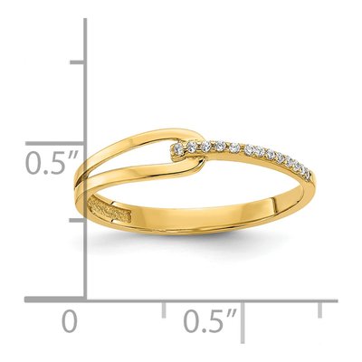 14K Yellow Gold Fancy CZ Ring – view 4