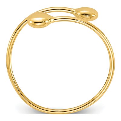 14K Yellow Gold Adjustable Bypass Ring – view 2
