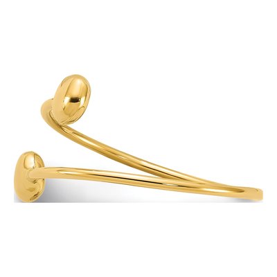 14K Yellow Gold Adjustable Bypass Ring – view 3