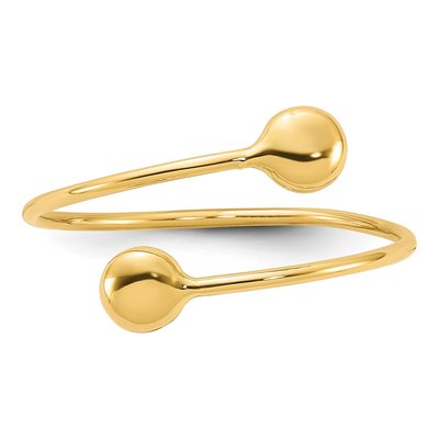 14K Yellow Gold Adjustable Bypass Ring – view 4