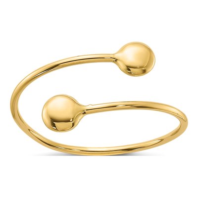 14K Yellow Gold Adjustable Bypass Ring