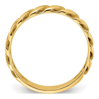 14K Yellow Gold Curb Link Ring – view 2