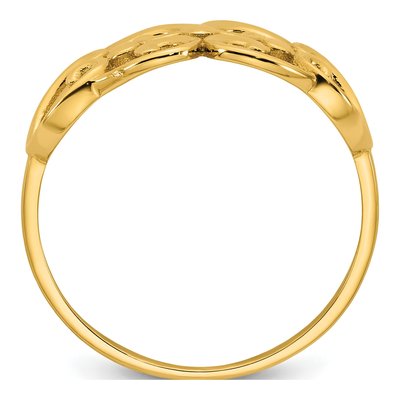 14K Yellow Gold Cut-Out Hearts Ring – view 3