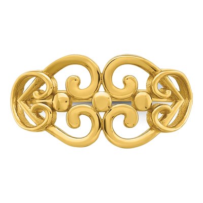 14K Yellow Gold Cut-Out Hearts Ring – view 5