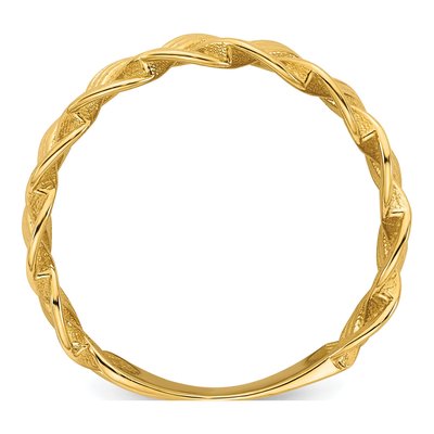 14K Yellow Gold Braided Ring – view 3