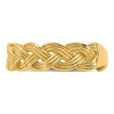 14K Yellow Gold Braided Ring – view 4