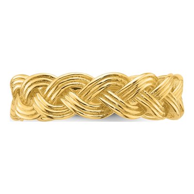 14K Yellow Gold Braided Ring – view 5