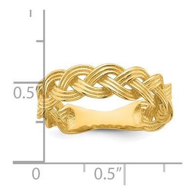 14K Yellow Gold Braided Ring – view 6