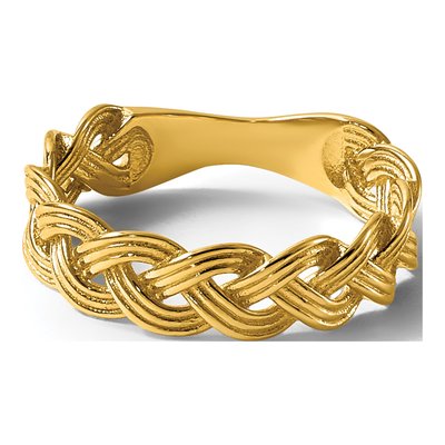 14K Yellow Gold Braided Ring – view 8