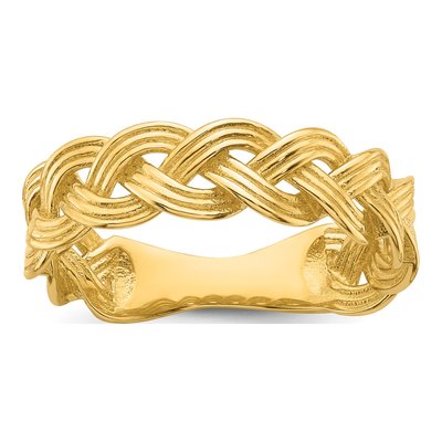 14K Yellow Gold Braided Ring